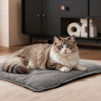 [Black Friday] Mora Pets Self-Heating Cat Bed Self-Heating Cat Mat Thick Thermal Pet Tabletop 24 X 18 Inches with Sensor Cover Machine Washable Ultra-Warm Mat for Outdoor and Indoor Cats and Small Dogs
