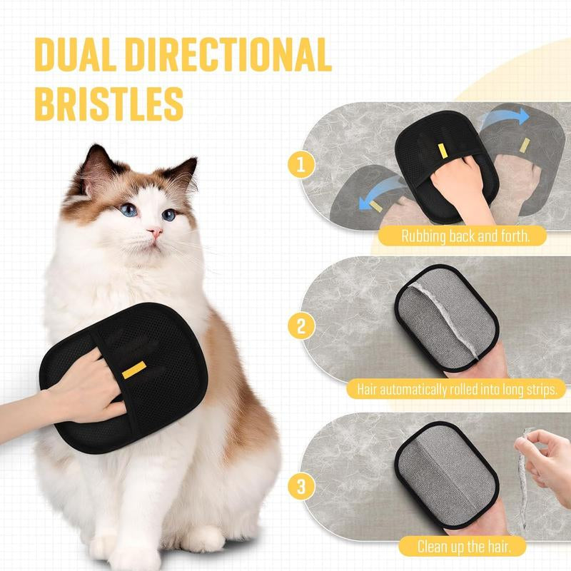 Reusable Electrostatic Pet Grooming Glove | Cat & Dog Hair Remover Tool