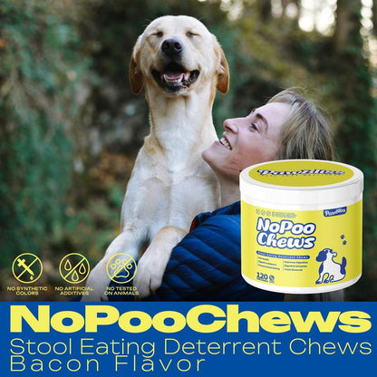 No Poo Chews for Dogs – Digestive Health and Stool Eating Prevention – Probiotics & Enzyme Formula – Teeth and Gum Support – Stop Dogs from Eating Poop