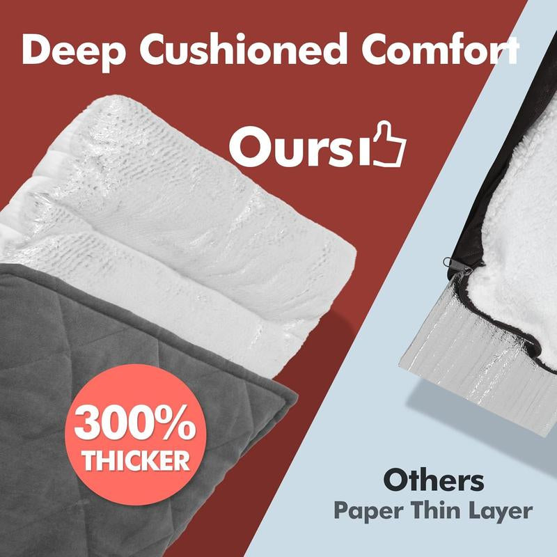 [Black Friday] Mora Pets Self-Heating Cat Bed Self-Heating Cat Mat Thick Thermal Pet Tabletop 24 X 18 Inches with Sensor Cover Machine Washable Ultra-Warm Mat for Outdoor and Indoor Cats and Small Dogs