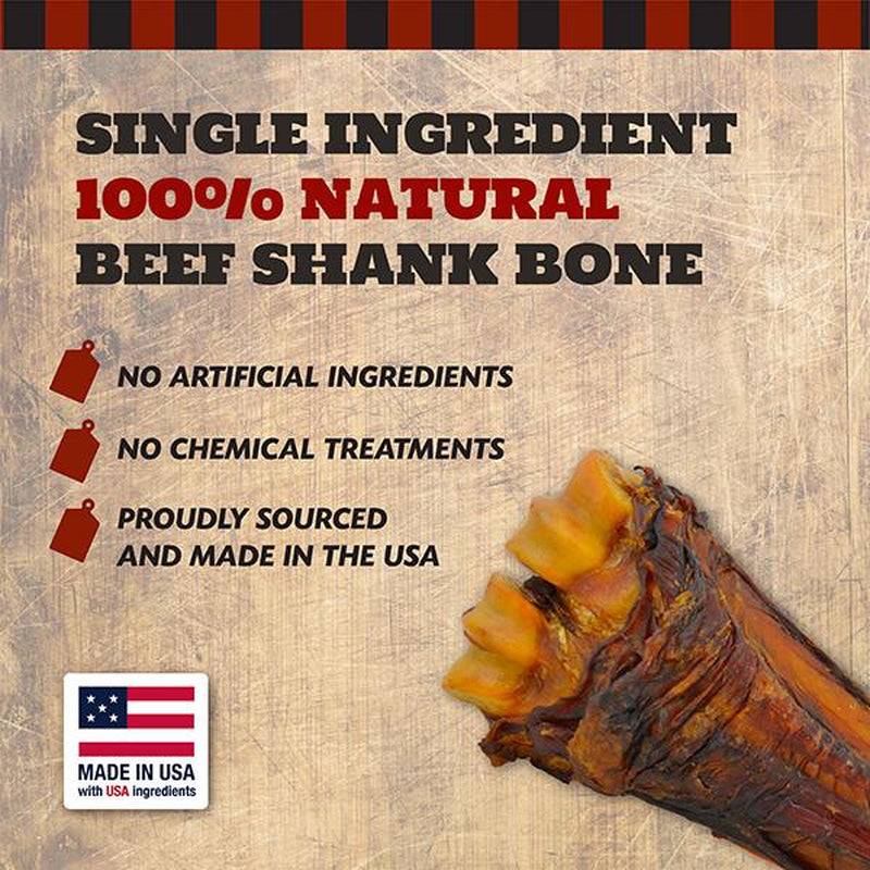 The Country Butcher Beef Shank Dog Bones for Aggressive Chewers Large Breed Treats Natural Tough Chew Toy 3 Count Made in USA