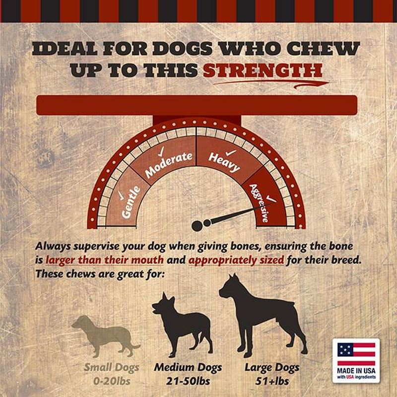 The Country Butcher Beef Shank Dog Bones for Aggressive Chewers Large Breed Treats Natural Tough Chew Toy 3 Count Made in USA