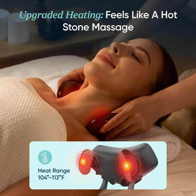 Etekcity Cadeo Cordless Shiatsu Neck and Shoulder Massager with Heat, Deep Tissue Kneading, Adjustable Modes, Portable Pain Relief & Relaxation Gift for Mom Dad Tiktokshopblackfriday