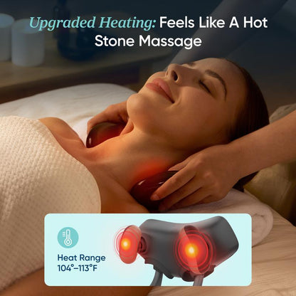 Etekcity Cadeo Cordless Shiatsu Neck and Shoulder Massager with Heat, Deep Tissue Kneading, Adjustable Modes, Portable Pain Relief & Relaxation Gift for Mom Dad Tiktokshopblackfriday