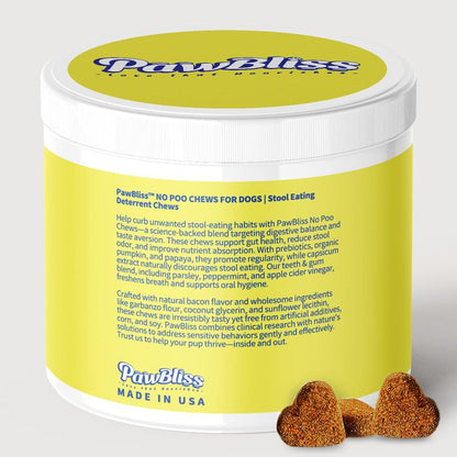 No Poo Chews for Dogs – Digestive Health and Stool Eating Prevention – Probiotics & Enzyme Formula – Teeth and Gum Support – Stop Dogs from Eating Poop